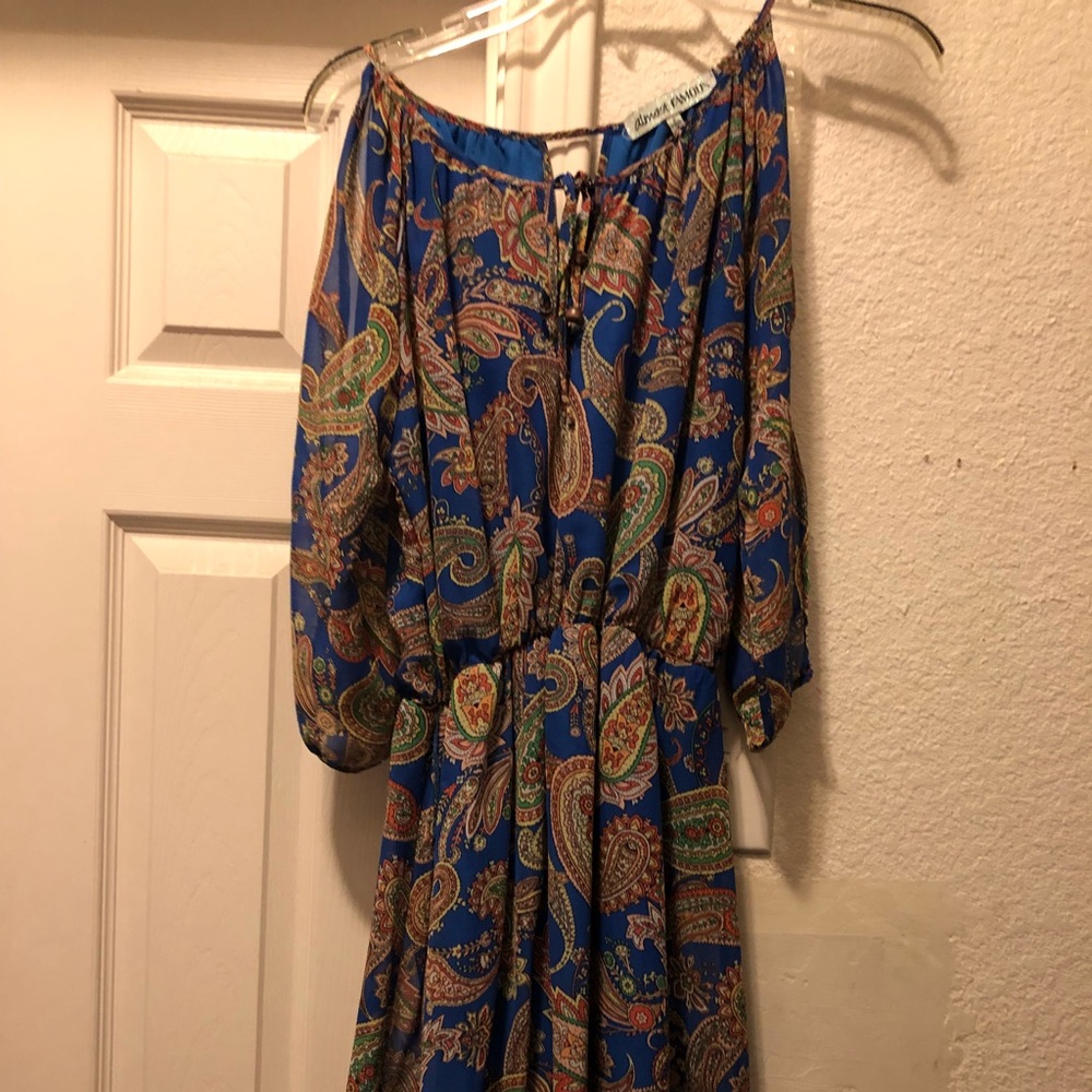 Blue paisley dress